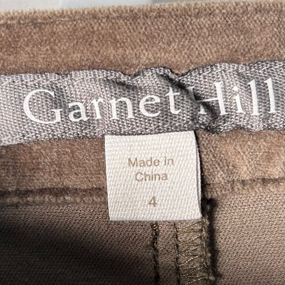 Garnet Hill Button-Front Velvet Skirt Size 4 Brown Fall Boho Western Brown - Picture 6 of 6